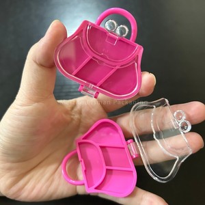 ISMAN 5g Envase Cosmético Único en Forma <span class=keywords><strong>de</strong></span> Bolso, Lindo Estuche Rosa Intenso Vacío para Sombra <span class=keywords><strong>de</strong></span> Ojos, Bálsamo Labial, Colorete y Polvo - Product Image 4