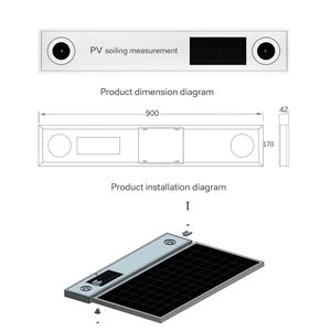 Sistema de monitoreo de polvo de planta de energía solar Sensor de suciedad PV Registrador de datos de suciedad inteligente para optimización de limpieza - Product Image 6