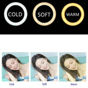 ZOMEI Selfie 26cm Mini <span class=keywords><strong>Photo</strong></span> <span class=keywords><strong>Studio</strong></span> LED máy ảnh vòng ánh sáng có thể điều chỉnh màu Temp cao CRI 95ra USB-Powered điện thoại di động video - Product Image 5