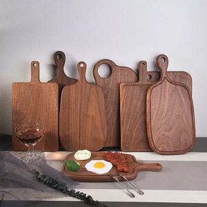 ถาดเสิร์ฟไม้พร้อมที่จับสำหรับถ่ายภาพอาหารสเต็กใช้ในครัวบ้าน - Product Image 3