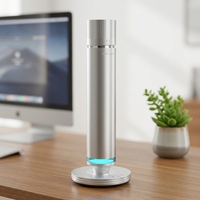 Diffuseur d'huiles essentielles à piles en acier inoxydable 100 ml rechargeable, contrôlé par application, télécommande, hôtel, maison