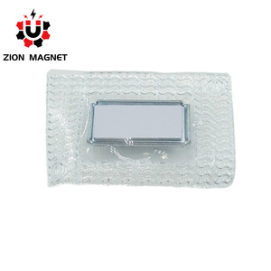 <span class=keywords><strong>Precio</strong></span> de fábrica impermeable PVC neodimio magnético insignia Pin cuadrado insertar Rectangular imán botón para camisa traje ropa - Product Image 1