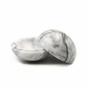 Luxury custom Ring marble jewelry ring box with stone lid