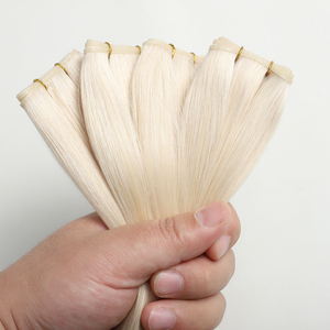 Extensions de cheveux humains fines et invisibles de conception nouvelle, blond platine blanc, cheveux russes alignés sur la cuticule, cheveux Remy pour salon - Product Image 3