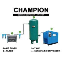 Compresseur d'air à vis à entraînement direct DMC 7,5 kW/10 CV, stationnaire, 8 bars, qualité industrielle, écoénergétique, 380 V, refroidi par air, sans huile