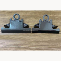 Pince de fixation à ressort en métal noir mat de 78 mm pour menu, presse-papiers, classeur, style vintage et rétro