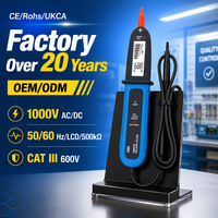 VA6817B Alat Penguji Tegangan Digital Baru Pena Detektor Volt dengan Layar LCD Indikasi AC/DC CAT III 1000V