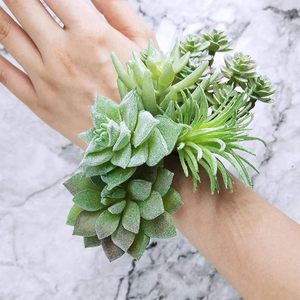 Mini <span class=keywords><strong>suculentas</strong></span> artificiales sin maceta flocado verde Echeveria Agave flor decoración en varios estilos <span class=keywords><strong>y</strong></span> tamaños - Product Image 2