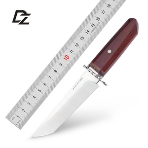 Couteau de survie multi-usage portable pour le camping en plein air, haute dureté, acier inoxydable, manche en bois fixe - Product Image 3
