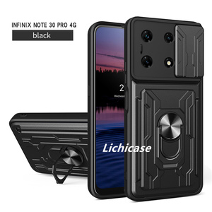 Lichicase Cámara protectora desmontable billetera ranura para tarjeta funda de parachoques para itel A60 TPU PC 2 en 1 cubierta dura - Product Image 1
