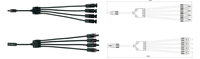 Conector de panel solar Y rama 1 a 2 Cable adaptador paralelo combinador macho a hembra para sistema fotovoltaico