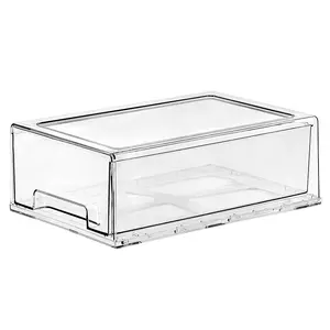 Transparent drawer storage box desktop stationery peripheral finishing box refrigerator fruit and vegetable preservation box