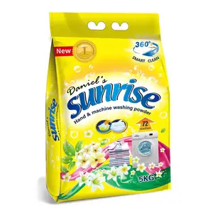 5kg China sunrise detergent factory clothes used laundry powder detergent washing powder soap in detergent 1kg PET bag to Venezu