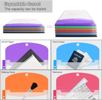 Carpeta Expandible de PP con 11 Orificios, Botones y Etiquetas, con Logotipo Personalizado, para Uso en Oficina