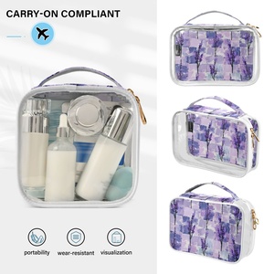 Sac de rangement pour articles de toilette et maquillage en PVC transparent, étanche, personnalisable, nouveau design, vente chaude - Product Image 5