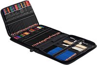 95 pièces de dessin au crayon de couleur kit comprend 72 crayon de couleur et croquis ensemble en nylon étui à fermeture éclair
