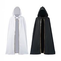 Jubah Pendeta Abad Pertengahan Kustom dengan Hiasan Emas, Jubah Renaisans untuk Pertunjukan Panggung Halloween