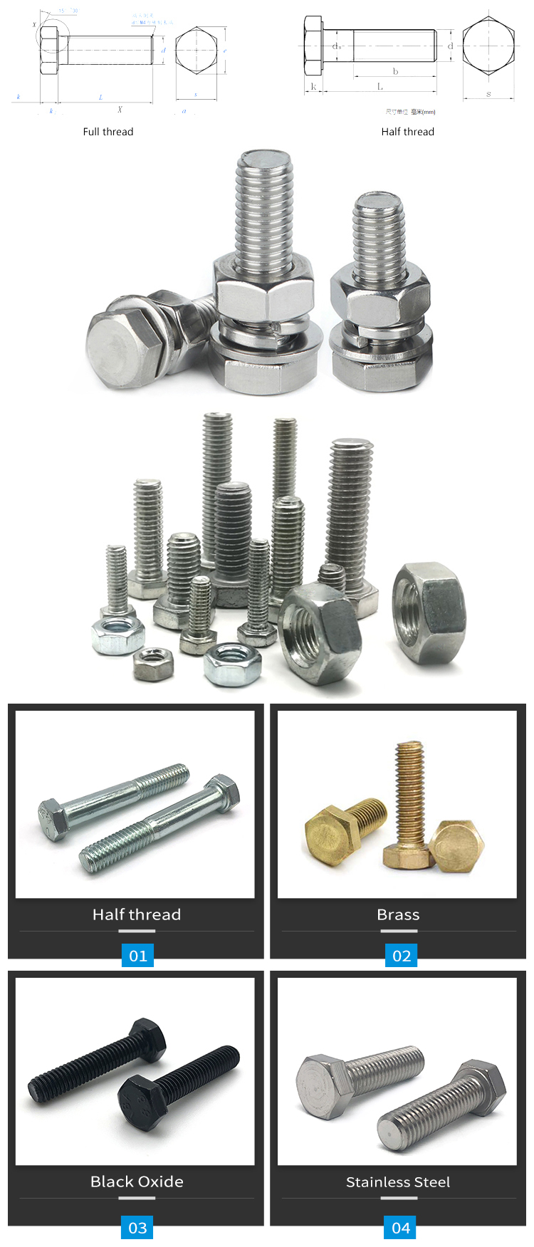 Set Bulloni E Dadi M8 X 20mm In Acciaio Inox 304 - 15 Pezzi | Per Meccanica, Elettronica, Fai-Da-Te - Foto 4