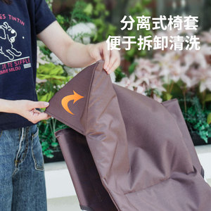 Chaise de plage pliable avec cadre en alliage d'aluminium, housse en coton marron, chaise longue portable pour l'extérieur, chaise de pique-nique de voyage - Product Image 2