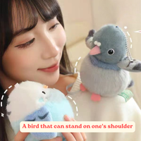Peluche d'oiseau réaliste lestée en coton PP, mignonne poupée d'épaule, animal en peluche pour cadeau d'été, porte-clés
