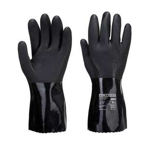 PORTWEST-Gantelet chimique en PVC ESD A882BKRS-GANTS EAN 5036108324736 - Product Image 1