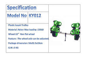 Chariot de kayak d'une capacité de 150lb Chariot de canoë Chariot de kayak en plastique Chariot de kayak réglable en aluminium Chariot de kayak Chariots - Product Image 3
