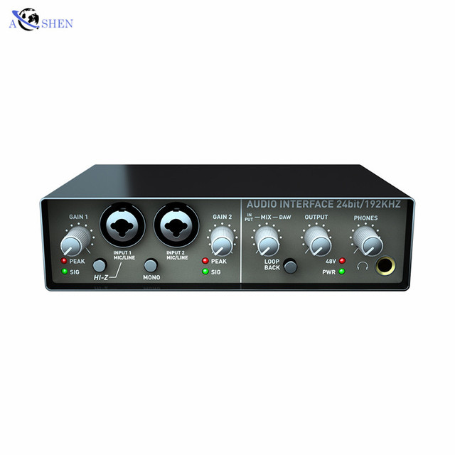 Professional Digital Studio Sing Music Live Recording Sound Cards & Mixer USB Audio Interface Soundcard Mixing