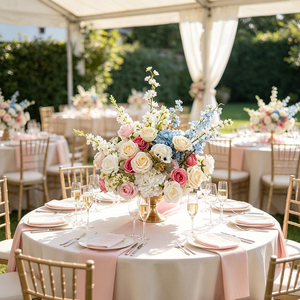 Centros de Mesa con Bolas de Flores Artificiales Blancas para Bodas y Fiestas, Venta al Por Mayor de Fábrica DKB - Product Image 1