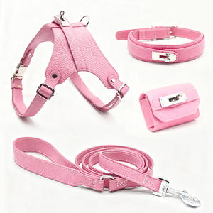 Conjunto de Arnés y Collar de Cuero de Lujo para Perros - Grabado Personalizado para Mascotas Exclusivas - Product Image 5