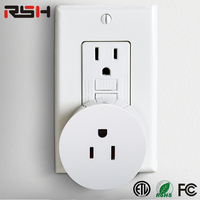 Prise intelligente mini RSH US avec surveillance de la consommation d'énergie, prise WiFi compatible Alexa Google Home, 10A/16A, prise sans fil à distance, Tuya Smart Life
