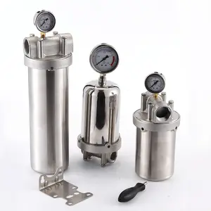 Industrial-Grade 40 Micron Stainless Steel Filter Cartridge Pre-Filter Housing Water Treatment Hotels Farm Industries Used