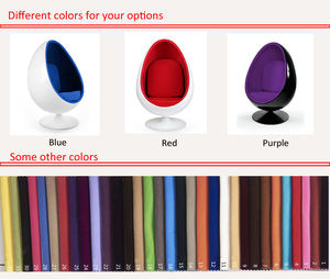 Silla giratoria moderna West Alpha <span class=keywords><strong>Pod</strong></span> de fibra de vidrio para ocio infantil de tela relajante con altavoces - Product Image 5