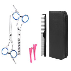 Ciseaux de barbier professionnels en acier inoxydable à lame droite, ciseaux à effiler pour droitiers, outil de coupe de cheveux pour salon, vente en gros - Product Image 1