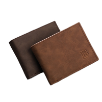 Portefeuille multifonctionnel fin en cuir PU pour homme, motif lettre, fermeture ouverte, collection 2026, Zhejiang