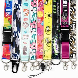 Factory Wholesale Custom Sublimation Polyester Lanyard <b>Anime</b> <b>Keychain</b> Lanyard with Logo - Product Image 2