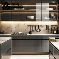 Ensemble de meubles de cuisine modulaires préfabriqués, organisateur d'évier de cuisine, armoire de cuisine en MDF