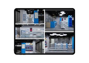 Super U Store ชั้นวางติดผนัง,โชว์รูมไม้แสดงผลิตภัณฑ์เฟอร์นิเจอร์หรูหราที่กำหนดเองขายปลีกชั้นวางของชั้นวางจอแสดงผล - Product Image 6