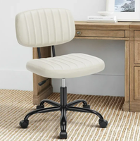 Chaise de bureau moderne en cuir, style nordique simple, confortable, dossier épais, réglable et pivotante