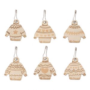 Wholesale Knitting Marker Buckle Wooden Carved <b>Stitch</b> Clothes Socks Series Wood Chip Marker Buckle for Sewing and DIY Projects - Product Image 1