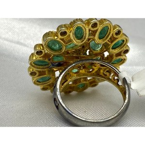 Nouvelle bague en émeraude de luxe, très vendue, en argent sterling 925, cadeau pour fête, mariage, fiançailles, cérémonies religieuses, événements - Product Image 5