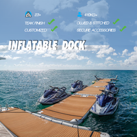Plateforme flottante gonflable en teck pour sports nautiques, prix avantageux, modèle 2025, vente en gros