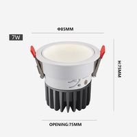 Vente en gros plafonnier LED encastré Anti-éblouissement encastrable cob spot spot 7w 10w intérieur Ra95 COB down light