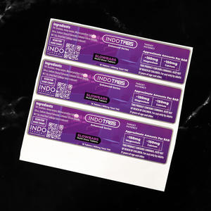 Индивидуальный размер дизайн логотипа Печать Клейкая наклейка для печати этикетки для ухода за кожей сыворотка косметика - Product Image 1