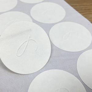 Bán Buôn Biểu Tượng Tùy Chỉnh Phong Bì Con Dấu <span class=keywords><strong>Sticker</strong></span> 3D Dập Nổi Màu Trắng Vòng <span class=keywords><strong>Sticker</strong></span> Sang Trọng Lá Vàng Nhãn Cho Đám Cưới Thiệp Chúc Mừng Thẻ - Product Image 3