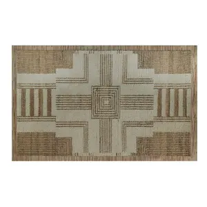 New Design Custom Print Hand gewebte Wolle Jute Luxus Teppiche für Wohnzimmer rutsch feste Küchen teppiche