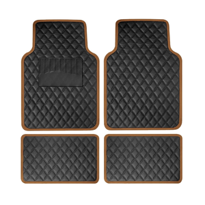 Tapis de sol complets en cuir de luxe de style OE, épaisseur 5 mm, pour Volkswagen <span class=keywords><strong>Tiguan</strong></span> <span class=keywords><strong>Allspace</strong></span> avec clips de retenue d'origine - Product Image 1