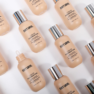 Etichetta privata personalizzata 50 colori Vegan Waterproof Full Coverage Matte Fond De Teint Concealer Makeup fondotinta liquido con pennello - Product Image 2