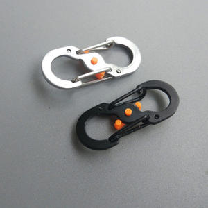 Stainless Steel Figure Eight <b>Carabiner</b> Keychain With Lock 3Kg Load Gourd Shape Durable Outdoor Travel Hook For Bag And Key - Product Image 1