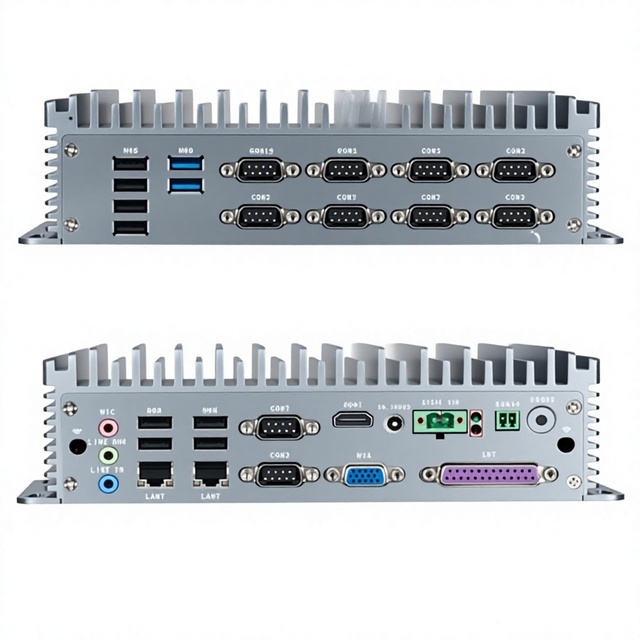 Fanless Embedded Industrial Motherboard Intel Celeron J1900 10 COM Ports RS485 LPT Port Dual LAN 8GB RAM SSD Rugged Stock