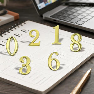 ป้ายสัญลักษณ์โลหะแบบอักษรอาหรับ0-9ชุดป้ายทองแบบสมบูรณ์ป้ายระบุตำแหน่งชุดกีฬา - Product Image 4
